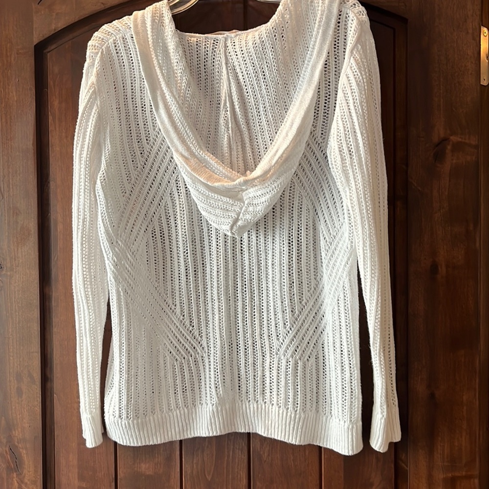 Michael Kors long sleeved mesh sweater with hood